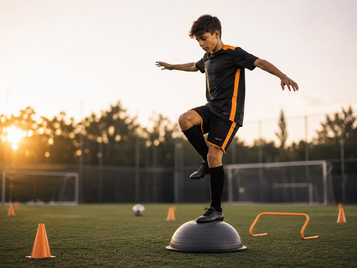 Orientação de enquadramento para domínio de bola.