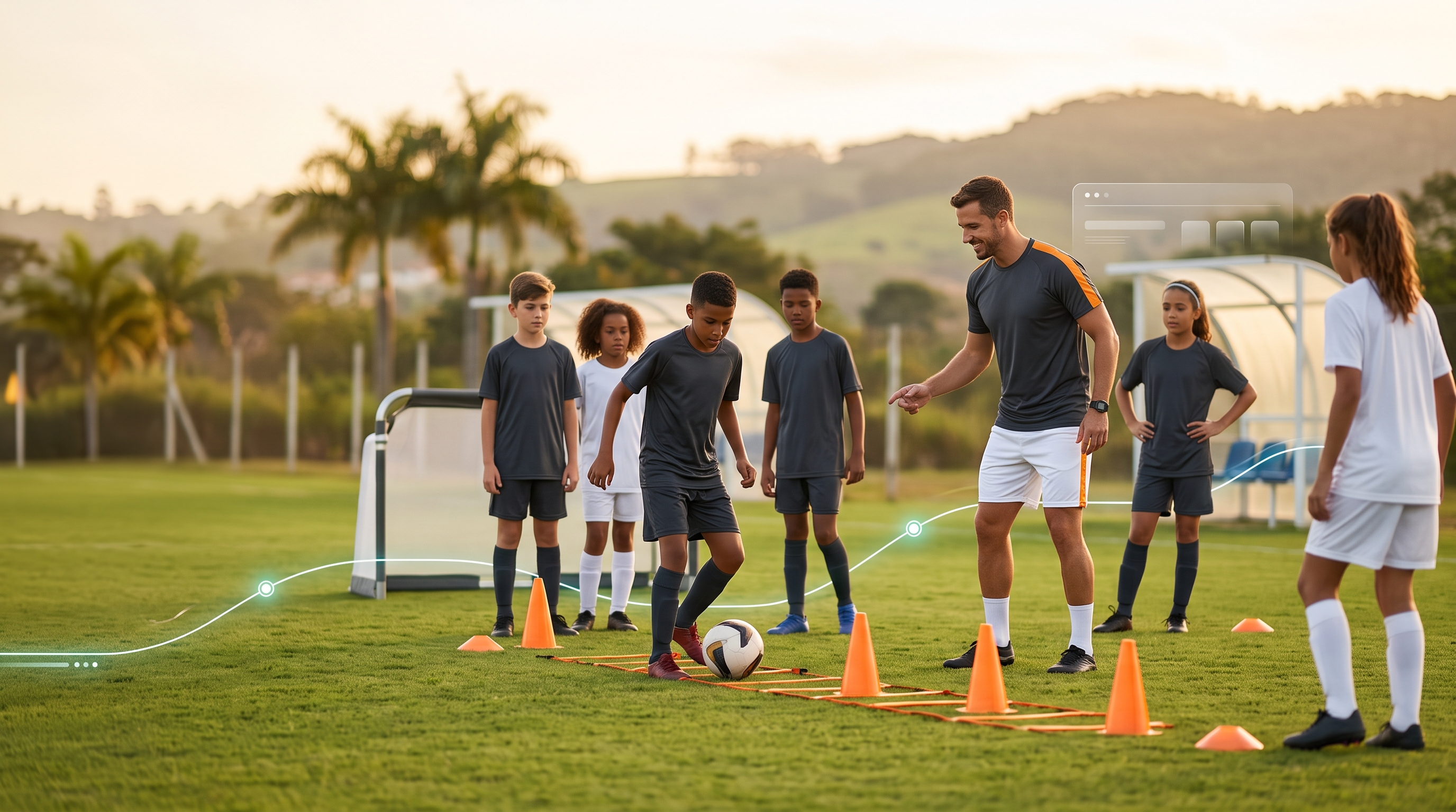 Família acompanha e registra a evolução esportiva de um atleta.